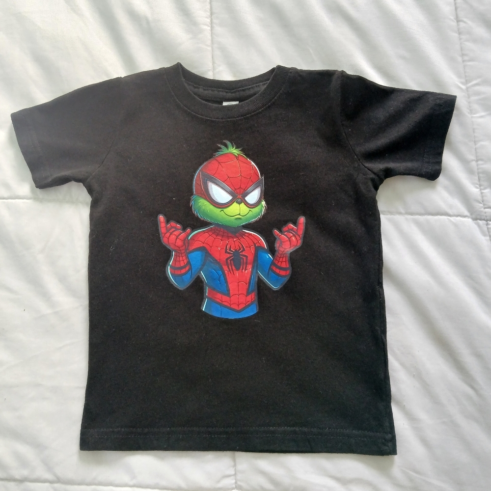 Grinch X Spiderman Kids T-Shirt Size 2T